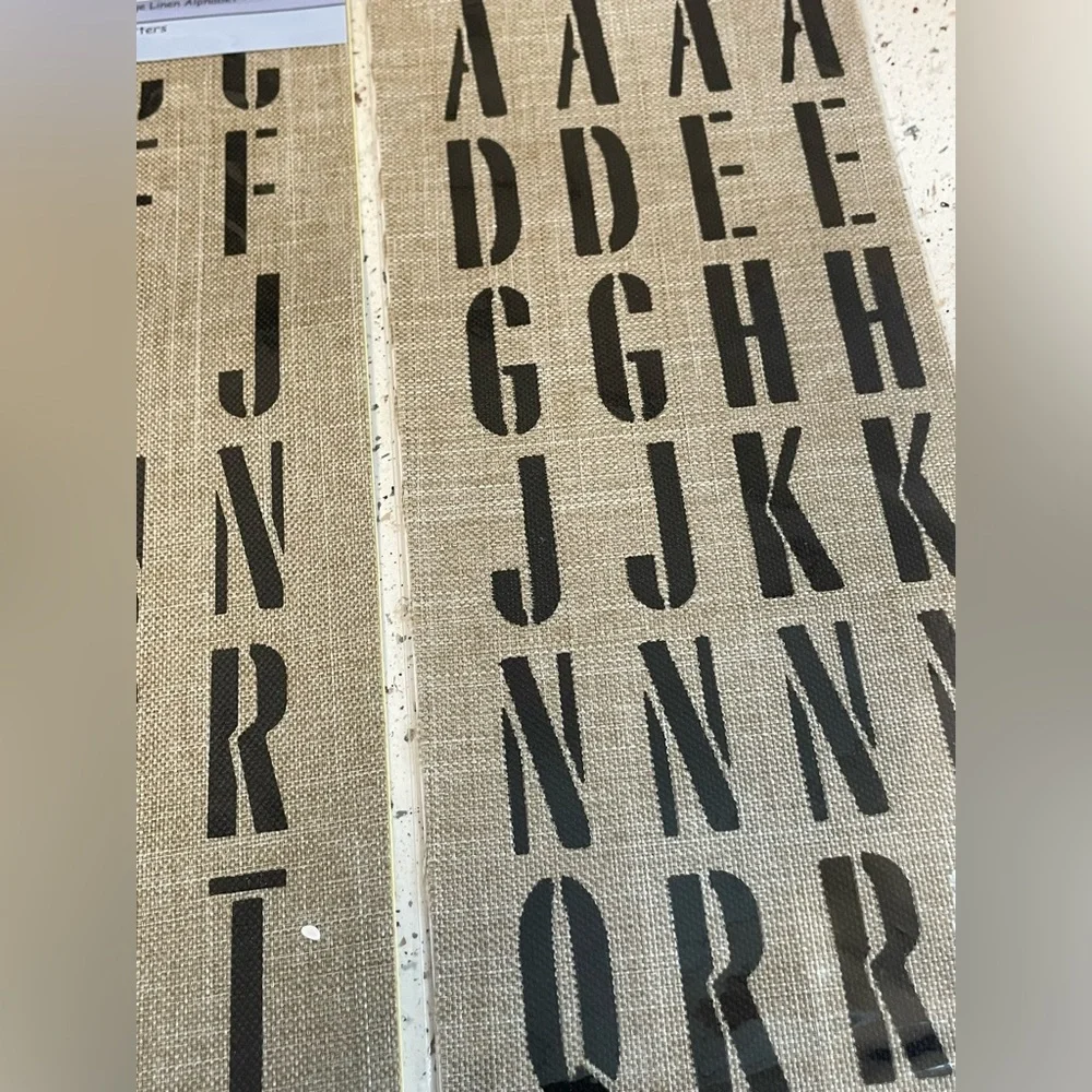 Lil Davis Designs Art Department Linen Self Adhesive Alphabet Letters 3 Pack NEW
